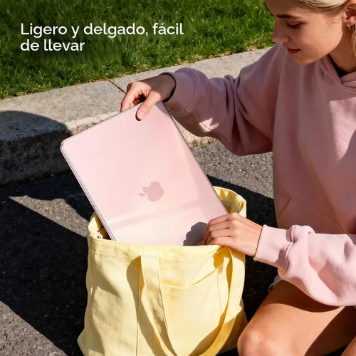 Vista 7 de EooCoo Funda para MacBook Neo de 13 pulgadas modelo A3404 2026 con chip A18 Rubor de cristal