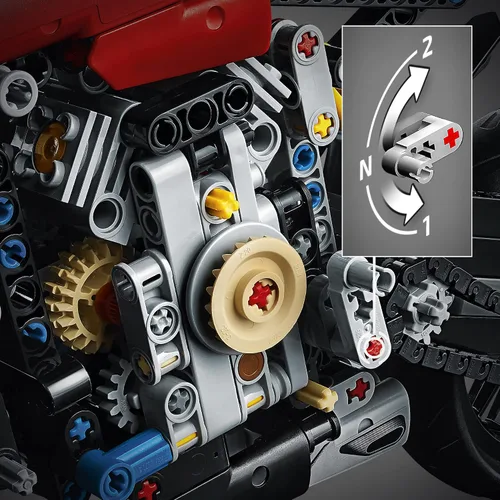 Vista 7 de LEGO 42107 Technic Ducati Panigale V4 R - Kit de construcción de modelos coleccionables con caja de cambios y suspensión de trabajo, idea de regalo
