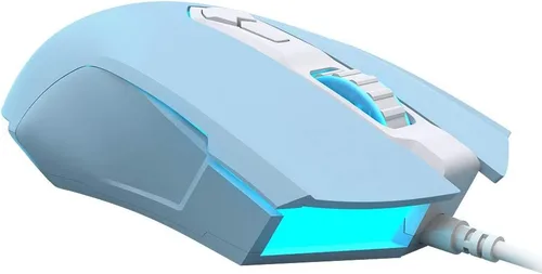 Vista 9 de Lomiluskr AJ52 - Ratón para juegos con cable 7 botones programables ratones para computadora con retroiluminación LED RGB 200-4800 DPI ajustable