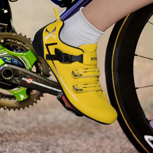 Vista 7 de Zapatos de ciclismo unisex compatibles con pelaton Bike Road Bike Bike Zapatos de ciclismo Peleton para hombre, para montar en interiores, zapatos