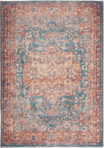 Vista 152 de GLN Rugs Traditional Collection - Alfombra de felpilla lavable a máquina, tradicional lavable, antideslizante, alfombra de felpilla de pelo corto