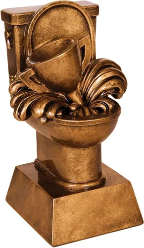 Vista 9 de Fantasy Football Trophy - Sillón quarterback Champion o perdedor trofeo de inodoro - Placa grabada gratis bajo petición