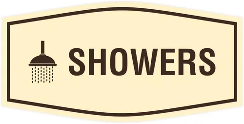 Vista 16 de Fancy Showers - Letrero (negro/plateado), tamaño mediano
