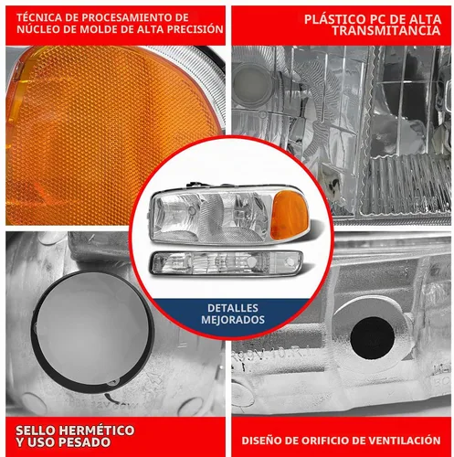 Vista 7 de Faro halógeno GMC Sierra y GMC Yukon 1999-2006