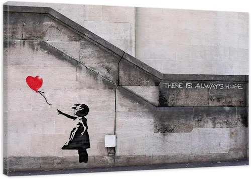 Vista 64 de Arte en lienzo de Banksy para pared, decoración del hogar, lienzo pre-estirado - varios tamaños