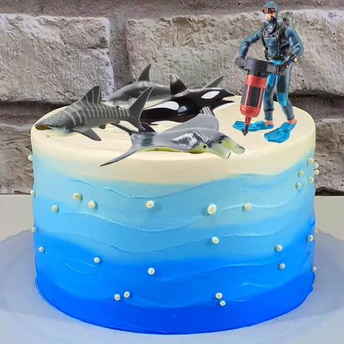 Vista 8 de Gemini&Genius 10 juguetes de tiburón, 5-6 pulgadas, animales marinos del océano, juguetes para tina, juego de figuras realistas de tiburón