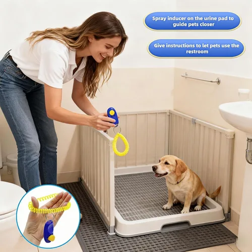 Vista 5 de BUBBLE-FLY Clicker de entrenamiento para perros con correa para la muñeca, ayuda eficaz para la obediencia para ladrar, sentarse, permanecer. Humano