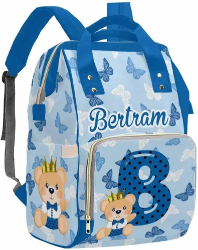 Vista 31 de Artsadd Bolsa de pañales con nombre personalizado para bebé, mochila para mamá y papá, pattern 01, Mochilas Daypack