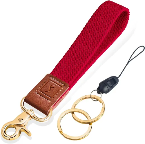 Vista 9 de Fishent Llavero de Muñeca Elástico, Cordones de Muñeca Trenzados Lindos para Llaves, Soporte de Llavero para Mujeres y Hombres, Correa de Muñeca