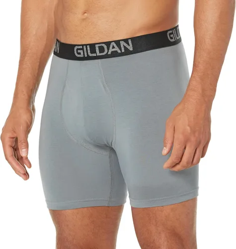 Vista 2 de Gildan - Calzoncillos tipo bóxer elásticos de algodón para hombre, paquete múltiple