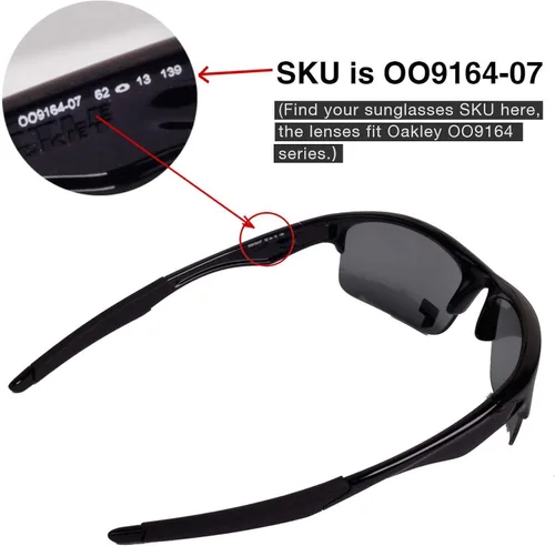 Vista 5 de Walleva - Lentes de repuesto para gafas de sol Oakley Bottle Rocket 8 opciones disponibles