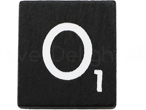 Vista 4 de CleverDelights 100 azulejos de letras de madera, color negro, juego completo, piezas de repuesto