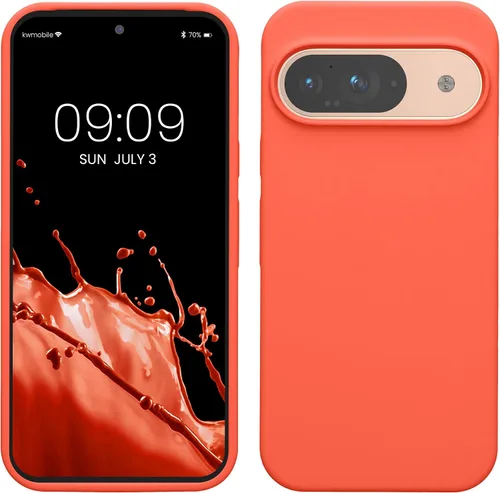 Vista 167 de kwmobile Funda Compatible con Google Pixel 6 Pro - Funda de Teléfono de Silicona TPU con Acabado Suave - Azul Caribe