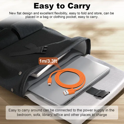 Vista 7 de Cable micro USB para altavoz JBL compatible con JBL Charge 3, Charge 2, Charge 2+, Flip 4, Flip 3, Flip 2, Pulse 3, Pulse 2, Go 2, Clip 2, Clip 2