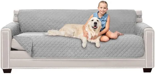 Vista 118 de Sofa Shield - Funda para sofá Loveseat con correa patentada, protector de cojín, funda reversible diseñada en EE. UU. resistente a manchas