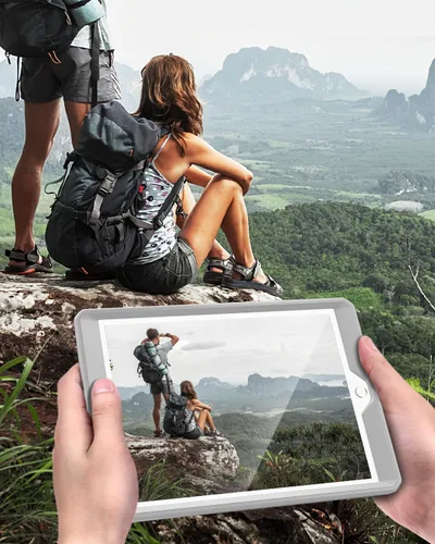 Vista 7 de MoKo Funda para iPad 2018/2017 de 9.7 pulgadas, para 6ª/5ª generación - [Resistente] Funda protectora de cuerpo completo híbrida con protector