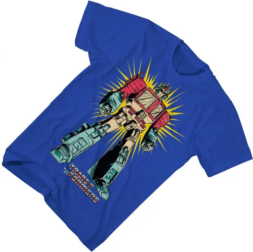 Vista 4 de Transformers Hasbro - Camisa para hombre, Optimus, Megatron, Bumblebee, camiseta clásica con estampado cruzado