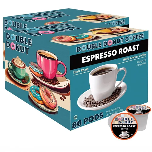Vista 67 de Double Donut Coffee Cápsulas de café de arándanos, cápsulas de café con sabor a arándanos de una sola porción, café tostado medio para cafeteras