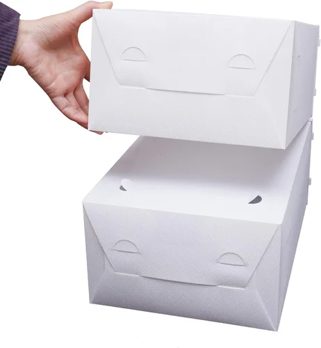 Vista 6 de Paquete de 20 cajas de almacenamiento de zapatos, de plástico transparente, plegable, apilable, organizador de zapatos, contenedores para armario