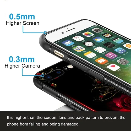 Vista 3 de ZHEGAILIAN Funda compatible con iPhone SE 2022, diseño de patrón de policarbonato duro, funda protectora de TPU suave antideslizante para iPhone SE
