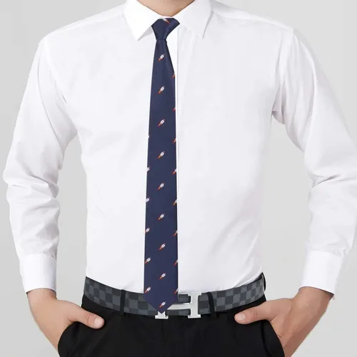 Vista 5 de AUSCUFFLINKS Corbatas deportivas y especiales Corbatas para hombres Lazos tejidos ajustados para el cuello Regalo para colega de trabajo
