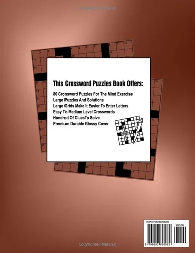 Vista 2 de 2024 Easy to Medium Crossword Puzzle Book For Adults Keep Your Brain Busy and Entertained with Engaging Cross Word Collection