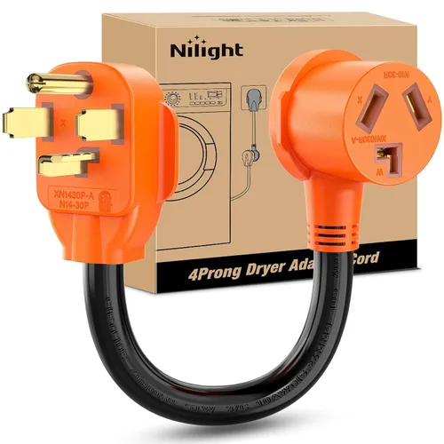Vista 57 de Nilight Cable adaptador de secadora de 30 amperios a 30 amperios calibre 10 10-30P a 14-30R con cable de tierra