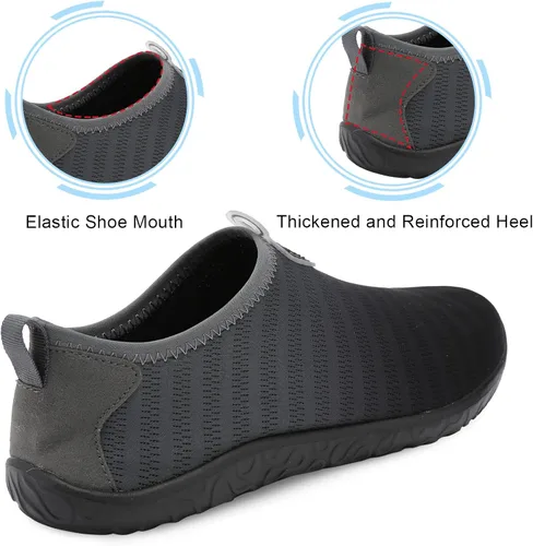 Vista 4 de Zapatos acuáticos transpirables de secado rápido para mujer y hombre, calcetines acuáticos suaves para senderismo, natación, playa, surf, yoga