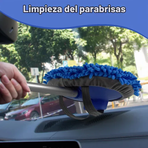 Vista 7 de anngrowy Cepillo de microfibra de 62" para lavado de autos con mango largo, kit de mopa de lavado de autos, manopla esponja, kit de suministros