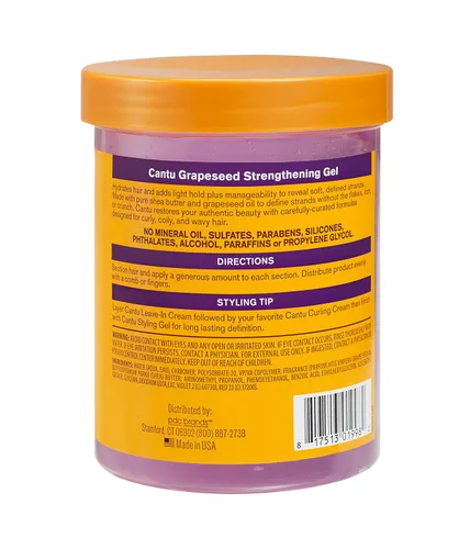 Vista 3 de Cantu Gel estilo semilla de uva tarro de 16.5 onzas