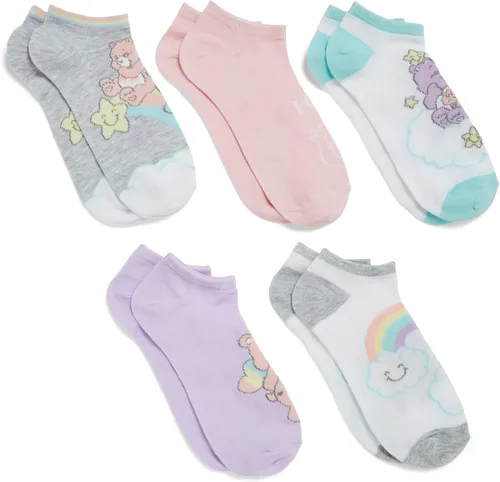 Vista 5 de Care Bears Paquete de 5 calcetines invisibles para mujer Variado claro