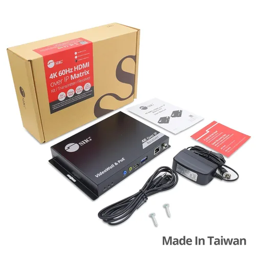 Vista 6 de SIIG Receptor de conmutador de matriz HDMI sobre IP 4K, 4K 60Hz, extensor KVM USB, control de pared de video, escalable para múltiples fuentes