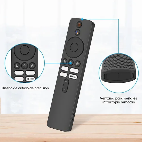 Vista 3 de USTIYA Funda remota para Xiaomi TV Box S (2.ª generación) Cubierta de control protectora Silicona (negro)