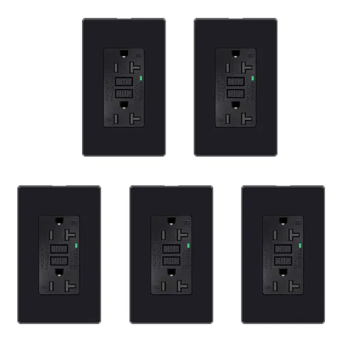 Vista 4 de 15 Amp GFCI Outlet with USB C Ports & USB-A, 1PCS 24W Self-Testing GFCI USB Combo with LED Indicator, Tamper Resistant for Kitchen & Bathroom