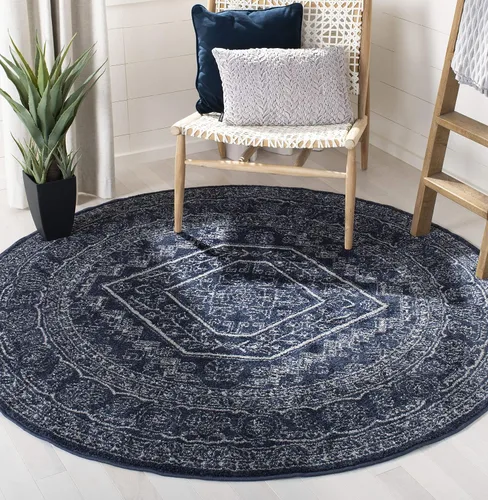 Vista 43 de SAFAVIEH ADR108B - Tapete de la colección Adirondack, 2 pies 1 pulgada x 6 pies, marfil y plateado, diseño de medallón oriental, no desprende
