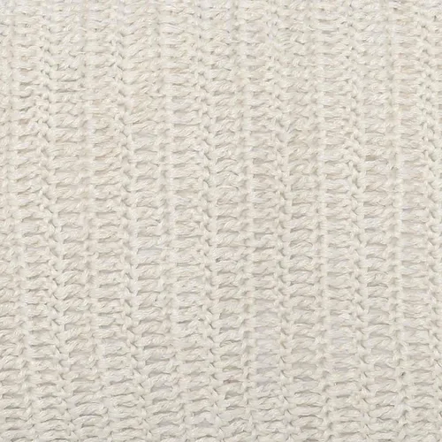 Vista 3 de Benjara - Almohada rectangular de tela con detalles tejidos a mano, color blanco