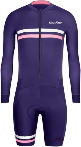 Vista 31 de UGLY FROG Traje de triatlón para hombre de manga corta Jersey de piernas cortas Skinsuit Tri Kit Ciclismo Skinsuit Team Bike Ropa