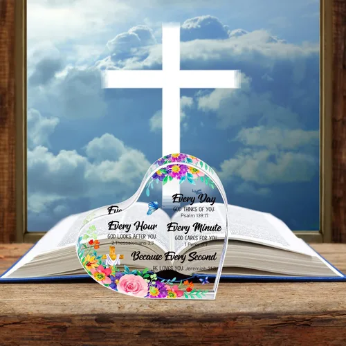 Vista 3 de FaCraft Regalos cristianos para mujeres y hombres, regalos inspiradores de fe, versículos de la Biblia, decoración religiosa, pisapapeles