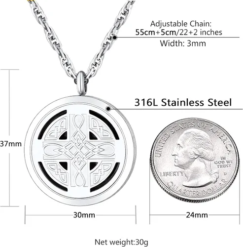 Vista 6 de Supcare - Collar con medallón que sostiene imágenes grabadas con foto, regalo personalizado para hombres y mujeres (con caja de regalo de joyería)