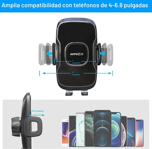 Vista 7 de APPS2Car Soporte de teléfono de automóvil de cuello de cisne de 14 pulgadas, soporte resistente para teléfono para camión, brazo largo flexible