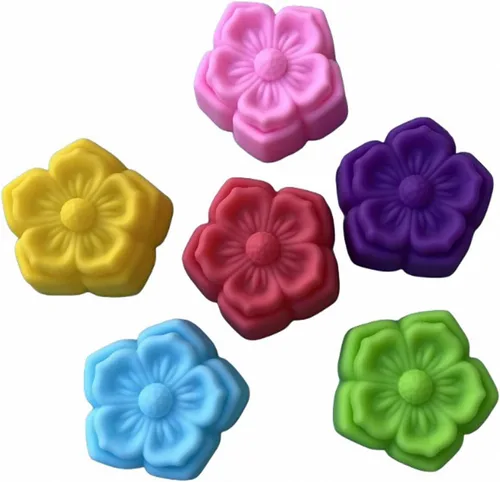 Vista 28 de 36 PCS Moldes para Hornear en Forma de Flor de Silicona Grado Alimenticio Antiadherente Mini Bandejas para Cupcakes, Pudines, Chocolates
