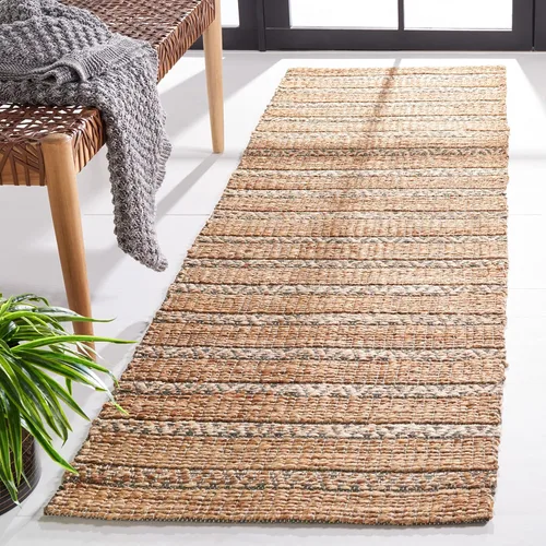 Vista 19 de SAFAVIEH Natural Fiber Collection NFB655Z - Alfombra de pasillo de 2 pies 3 pulgadas x 8 pies, color negro y natural, hecha a mano de yute a rayas