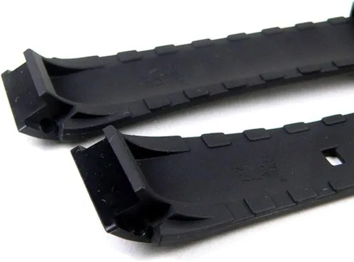Vista 2 de Repuesto original para correa de reloj Casio de 0.787in de resina negra Edifice #10268556 EFA-123-1A1 EFA-124-1A EFA-124-7A
