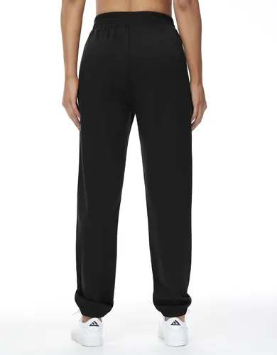Vista 2 de THE GYM PEOPLE Pantalones deportivos holgados con parte inferior de cincha para mujer, pantalones de entrenamiento ligeros con bolsillos