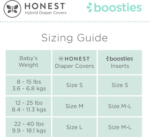 Vista 5 de Honest - Fundas híbridas de pañal de tela con bolsillo-cabestrillo, tamaño pequeño (8-15 libras), detiene las fugas nocturnas, uso con almohadilla