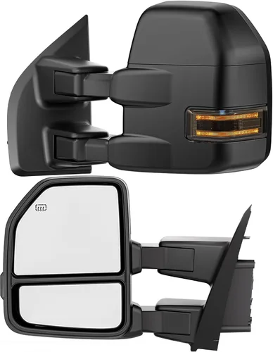 Vista 9 de Espejos de remolque con calefacción eléctrica ahumada compatibles con Ford Super Duty (2008-2016), espejos laterales de remolque extendidos