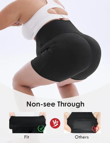 Vista 2 de HOFISH Maternity Yoga Shorts Over The Belly Summer Workout Active Running Short Pants with Pockets