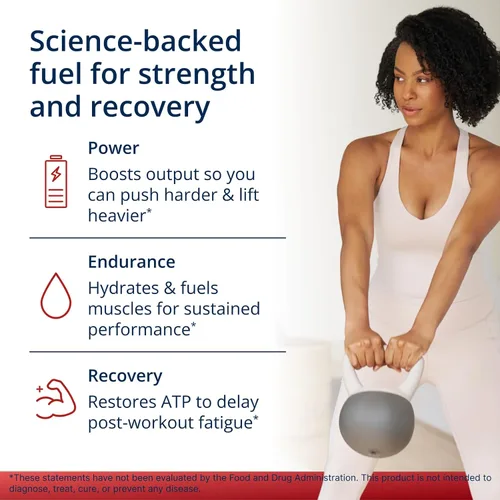 Vista 2 de Metagenics Creatine UP - Suplemento de creatina para mujeres y hombres con betaína y taurina - Apoya el crecimiento muscular, la fuerza