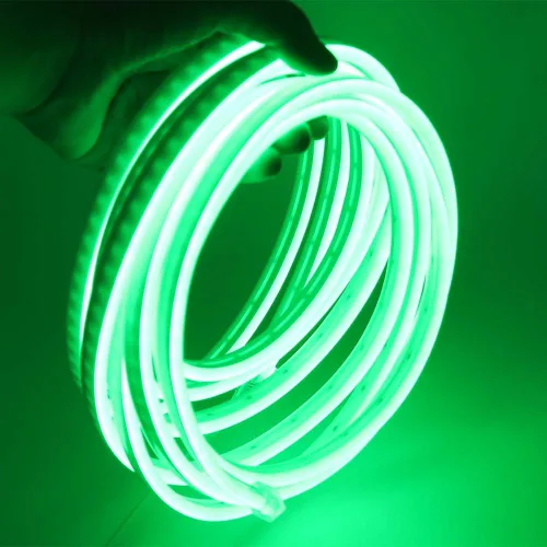 Vista 3 de Mini luces LED de neón, CC de 12 V, tira de luces flexibles impermeables de 16.4 pies, 2835 120 LEDs/M, para decoración de iluminación comercial