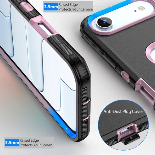Vista 2 de COOYA Funda para iPhone Air de Protección Completa del Cuerpo contra Caídas, Funda Resistente a Prueba de Golpes de 3 Capas, Híbrida de Servicio